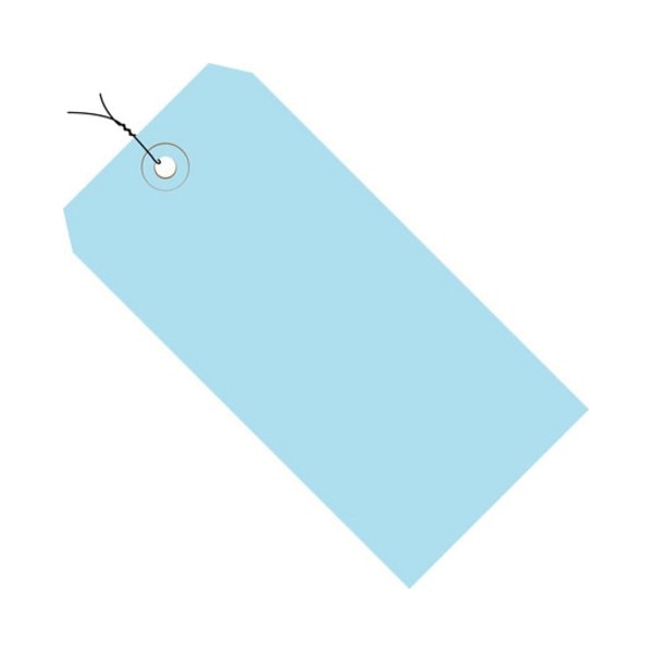 Box Packaging Shipping Tag Pre Wired#1 2-3/4L x 1-3/8W Light Blue 1000/Pack G11013B - main