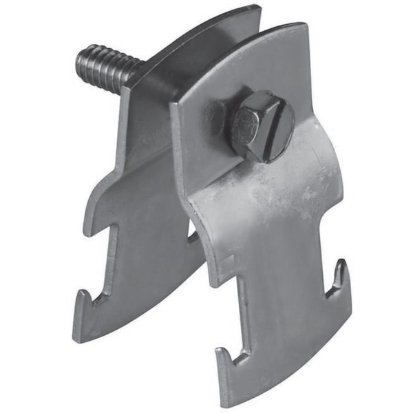 Newhouse Electric 1.25 in. Universal Pipe Clamp for Strut Channel Accessory in Silver PC114 - main