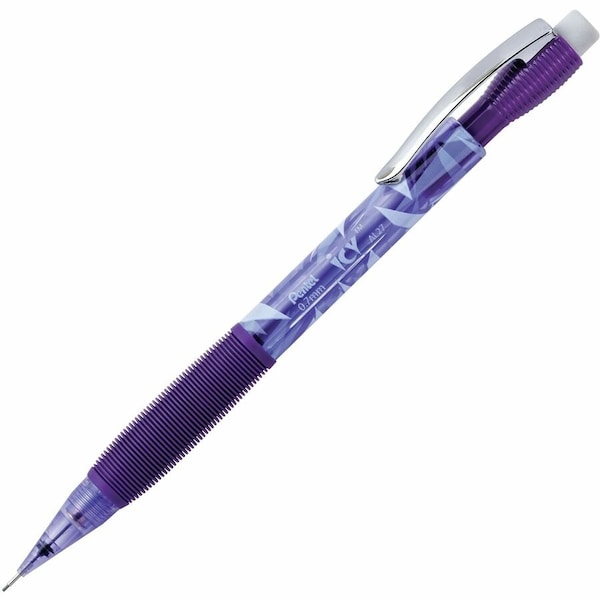 Pentel Icy Mechanical Pencil, Pocket Clip, Refillable, 0.7mm, Violet, Dozen AL27TV - main
