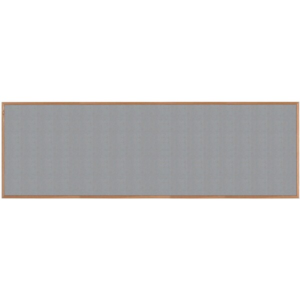 Aarco VIC Cork Bulletin Board, Red Oak Frame, Clear Lacquer Finish, Potato Skin 48''Hx144''W OW48144182 - main
