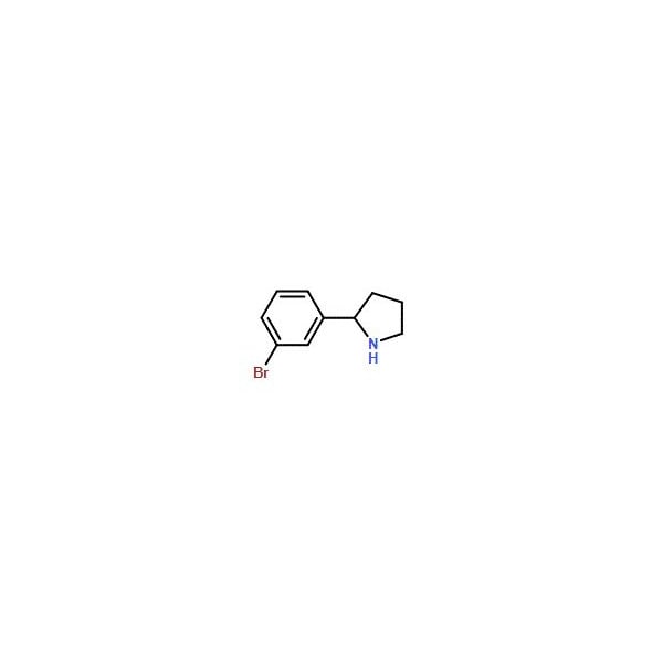Ak Scientific 2-(3-Bromophenyl)pyrrolidine (250mg), CAS 383127-79-5 4942AB-250mg - main