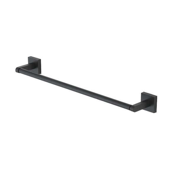 Gliderite Hardware Alpine Collection 18 in. Towel Bar Matte Black Bathroom Hardware 9018-SQ-MB-1 - main