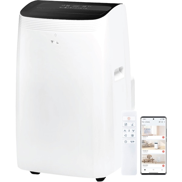 Tcl 10000 BTU Q-Series Dual Hose Portable Inverter AC with Heater, 450 Sq.Ft H10PDH56W - main