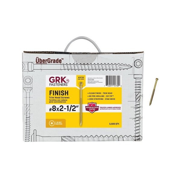 Grk TRIM SCREW #8 X 2-1/2 in.L 15730 - main
