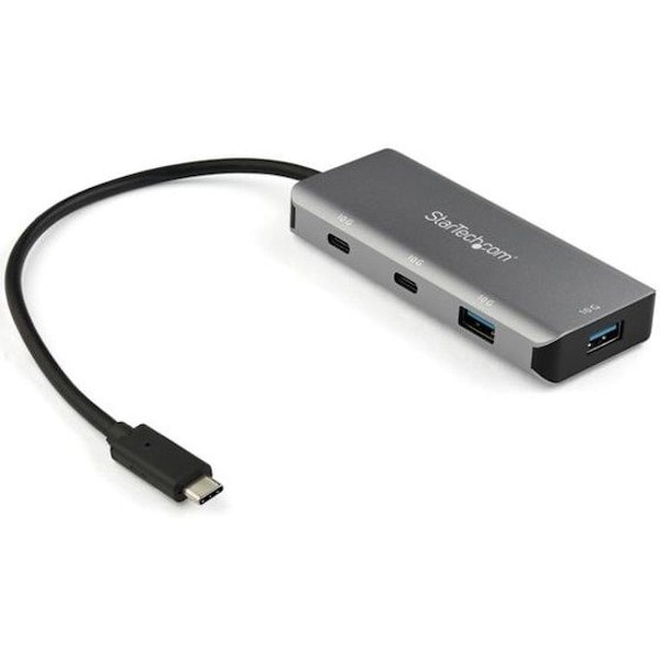 Startech.Com PORTABLE 4 PORT USB C HUB - USB TYPE-C/THUNDERBOLT 3 TO 2X USB-C AND 2X USB-A AD HB31C2A2CB - main
