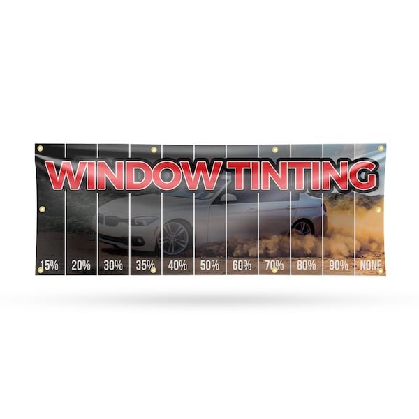 Signmission Window Tinting Percentage, 36 Inch x 96 Inch, Vinyl Banner B-96-30947 - main