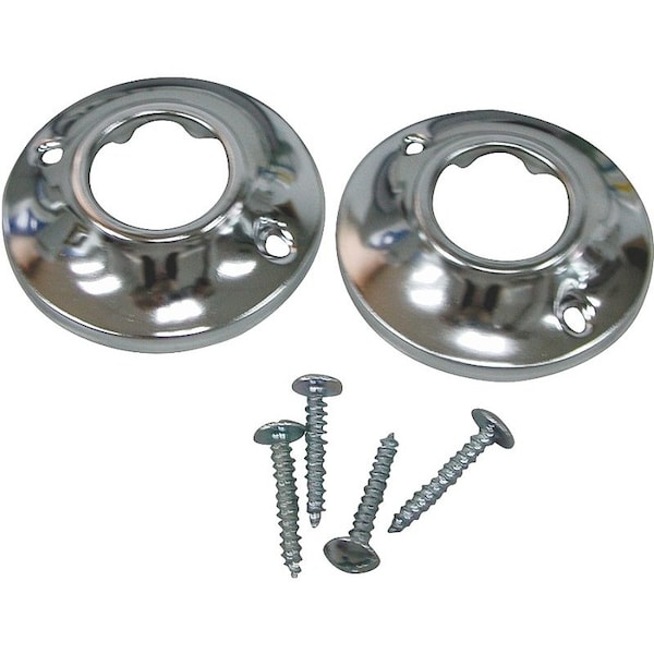 Worldwide Sourcing Flange Shower Rod Chr 1In PMB-003 - main