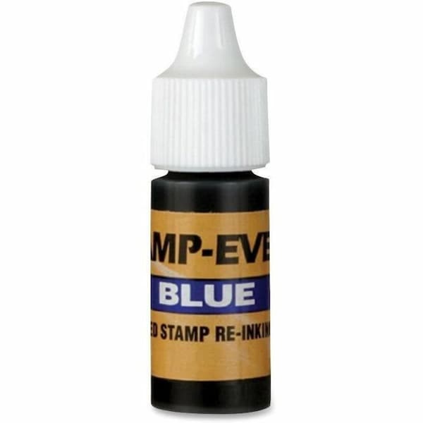 U.S. Stamp & Sign Ink Refill, For Pre-Inked Stamp-Ever Stamps, 0.24 fl. oz. Bottle, Blue 5029 - main
