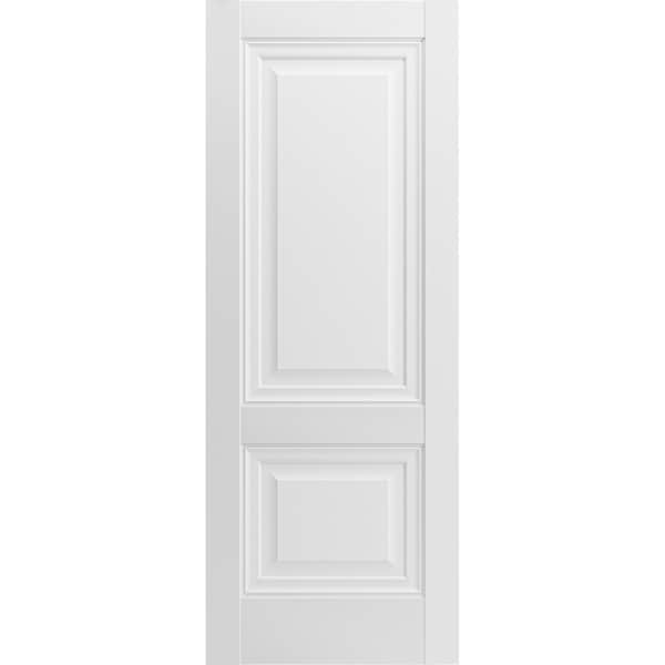 Sartodoors Slab Barn Door Panel 28 x 80in, White Silk, Sturdy Finished Interior Doors, Pocket Closet Sliding LUCIA8831S-WS-28 - main