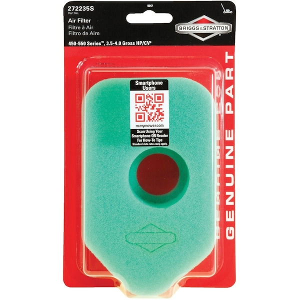 Briggs & Stratton 3.5 to 3.75 HP Foam Engine Air Filter with Pre-Cleaner 5047K - main