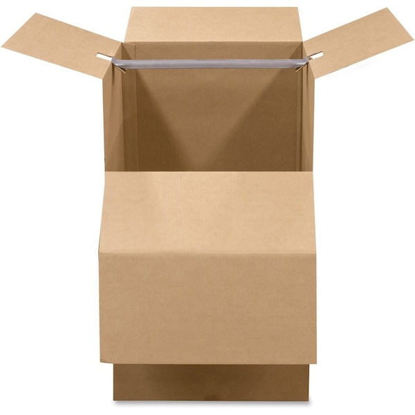 Smoothmove 24 in x 24 in x 40 in Moving Box, Kraft, Blue Printing, Kraft Corrugated Board, Single Wall, 32 ECT 7711001 - main