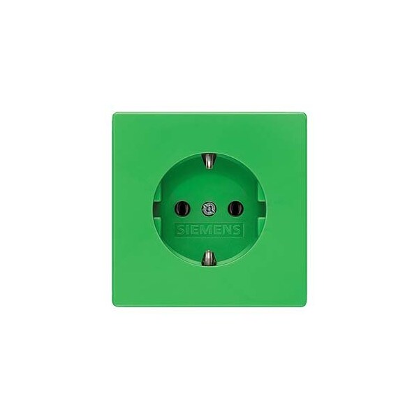 Siemens DELTA style, green SCHUKO socket outlet 10/16 A, 250V with increased touch 5UB1835 - main