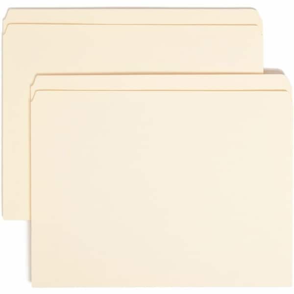 Smead File Folders, Straight Cut, Reinforced Top Tab, Letter, Manila, 100/Box 10310 - main