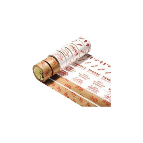 Scotch Carton Tape, Red on White, 48mm x 100m 3775 - main
