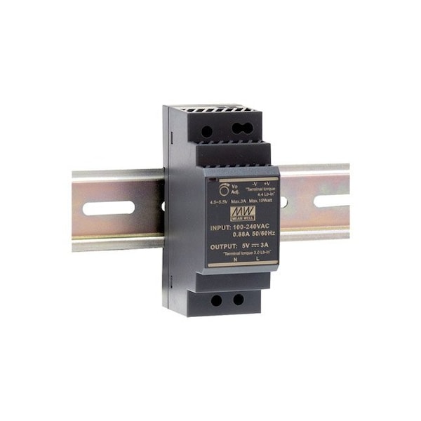 Meanwell Mean Well, AC-DC Ultra slim DIN rail power supply; Input range 85-264VAC; Output 48VDC at HDR-30-48 - main