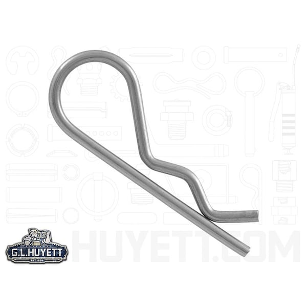 Huyett Bridge Pin, 302/304SS, .062 Wire Dia x 1.312 L x .310 In Eye Dia x Fits .25 to .5 Shft BPS-222 - main