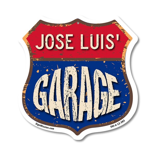 Signmission Jose Luis's Garage, 12 Inch X 12 Inch, Aluminum Metal Sign SHI-A-12-383-JOSE LUIS - main