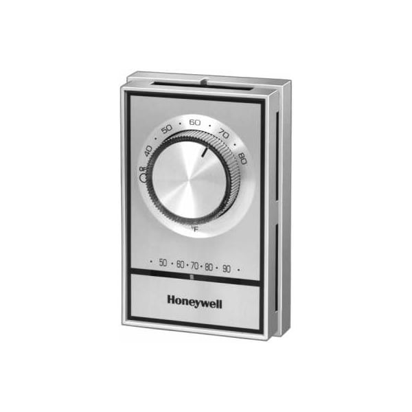 Resideo Line Voltage Mechanical Thermostat, Exposed Dial, Heat Only, DPST, 40-80 Degrees F, Beige T498B1512 - main