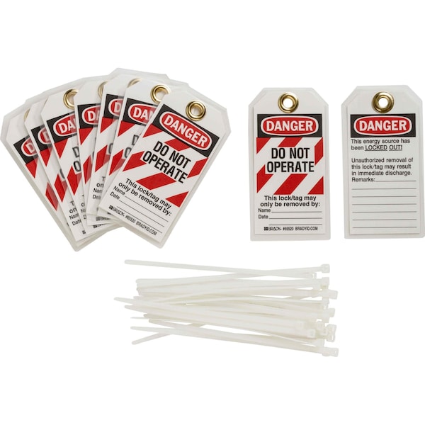 Brady Lockout Tags Polyester 5.75 in H x 3 in W 25PK 122980 - main