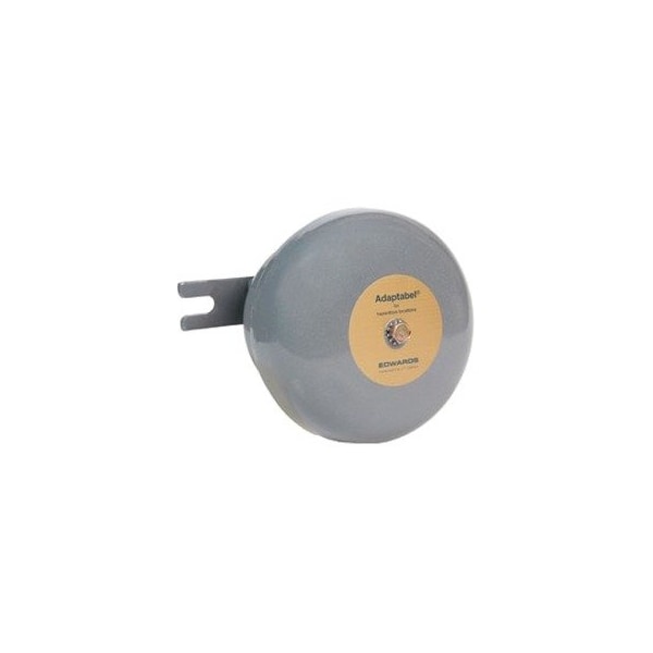 Edwards Signaling Bell, Bell, Continuous, 24V DC, 83 dB, Steel, Gray, Wall Mount 435EX-6G1 - main