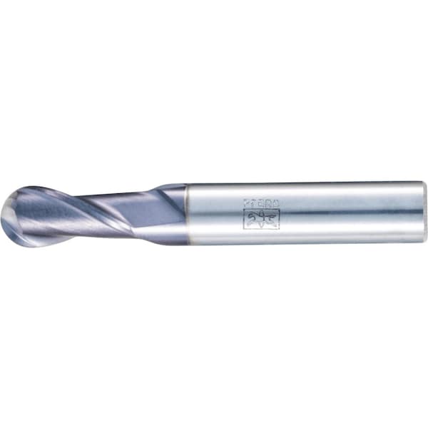 Pferd PFERD Ball Nose End Mill, 2 flutes, 3/8'' Dia, 3/4'' APMX, 6'' OAL, cylindrical shank 23003004 - main