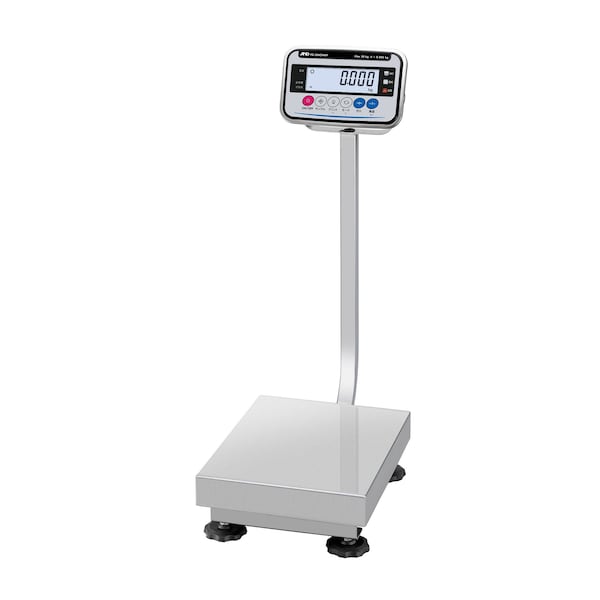 A&D FG-30KCLWP Platform Scale, 66lb x 0.01lb IP67 washdown, All Stainless Steel with USB power. FG-30KCMWP - main