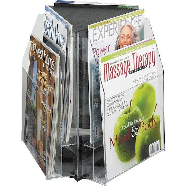 Safco Table Top Lit Display, 6 Magazine 5698CL - main