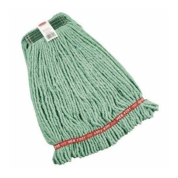 Rubbermaid Commercial 1 in Looped-End Wet Mop, Green, Cotton/Synthetic, PK6 FGA21206GR00 - main