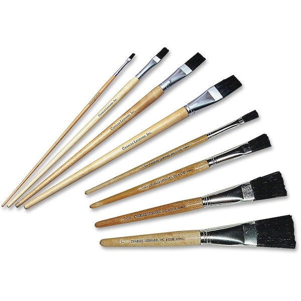 Charles Leonard Flat Tip Easel Paint Brushes, 1/4in, PK72 73525 - main