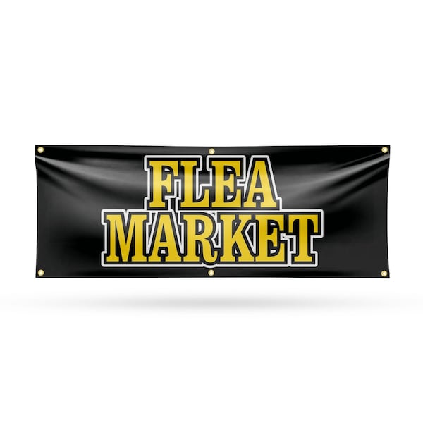 Signmission Flea Market, 24 Inch x 72 Inch, Vinyl Banner B-72-30634 - main