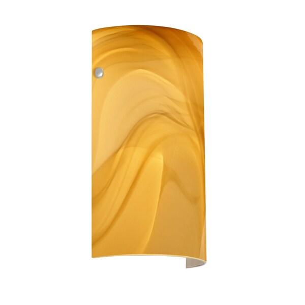Besa Lighting Tamburo 7 Wall Sconce, Honey, Polished Nickel Cap Finish, 1x8W LED 7042HN-LED-PN - main