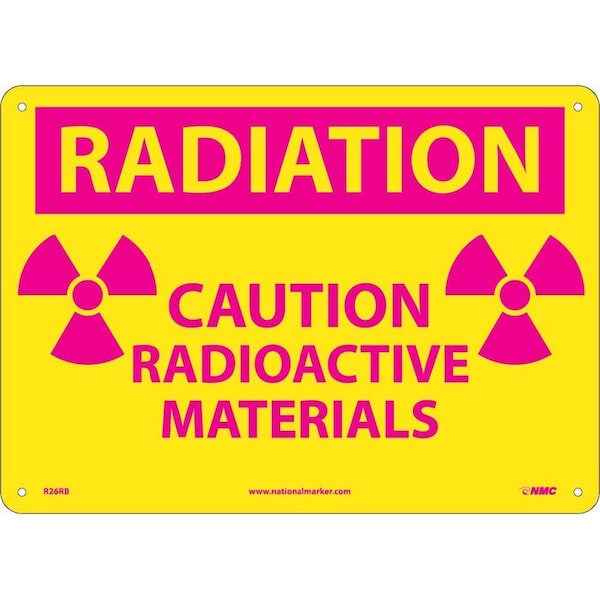 Nmc Radiation Caution Radioactive Materials Sign R26RB - main