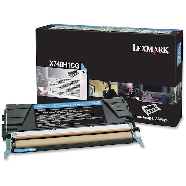 Lexmark Toner Cartridge, 12000 Page-Yield, Cyan X748H1CG - main