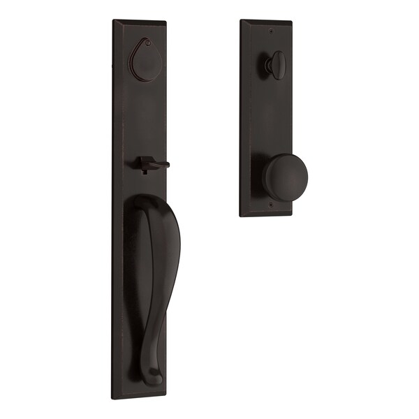 Baldwin Emergency Egress Longview Handleset Rustic Knob and Square Bevel Escutcheon with 6AL Latch and EELONXRUSSBE481 - main