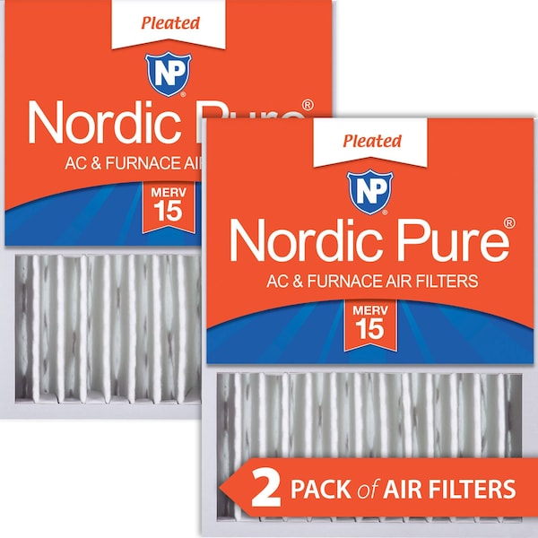 Nordic Pure 16x20x5 Pleated Air Filter, High Capacity, Electrostatically Charged Synthetic Media, MERV 15, 2 PK 16x20x5HM15-2 - main