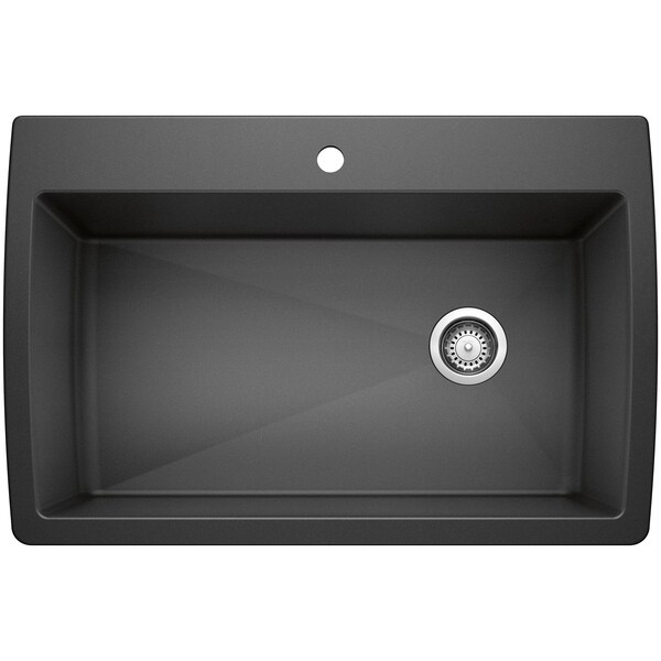 Blanco Diamond SILGRANIT 33.5in Super Single Dual Mount Kitchen Sink - Anthracite 440194 - main