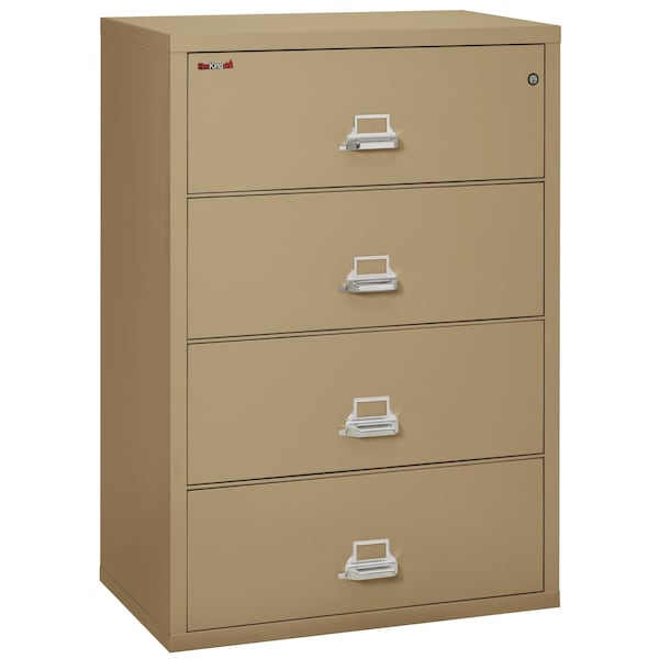 Fireking 4 Drawer, 1 Hr Fire & Impact Rated, 38" Wide Lateral Sand 4-3822-CSA - main