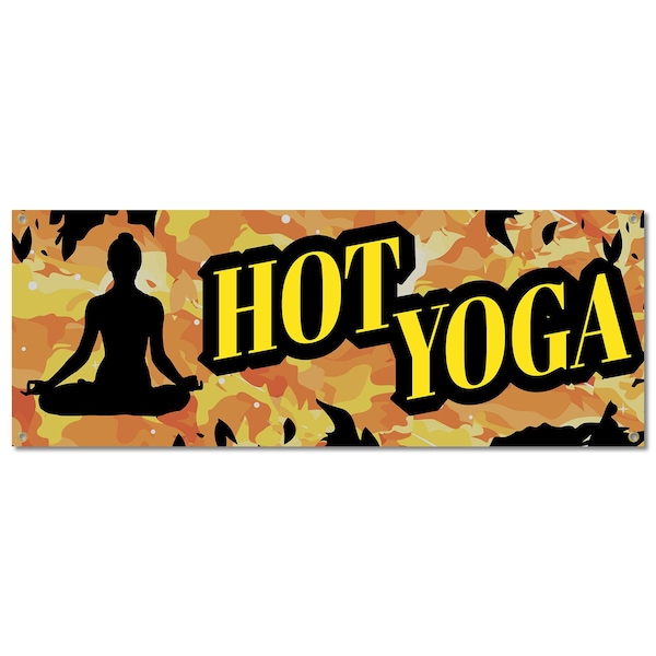 Signmission Hot Yoga, 18 Inch, Banner B-30394 - main