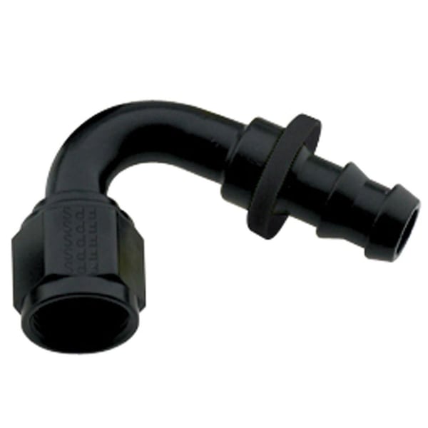 Fragola 212010-BL 120 deg 8000 Series Push-Lock -10 AN Race Hose End, Black FRG212010-BL - main