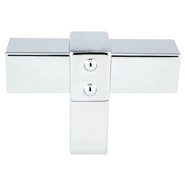 Curtilage 2 in. Rivet Rebel T-Shape Cabinet Knob, Polished Chrome CU3336715 - main