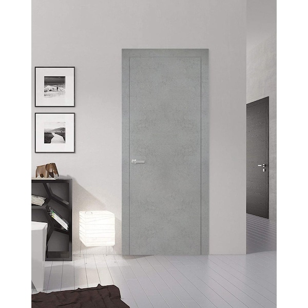 Sartodoors Barn Bypass Interior Door, 56" x 80", White PLANUM0010ID-BTN-3696 - main