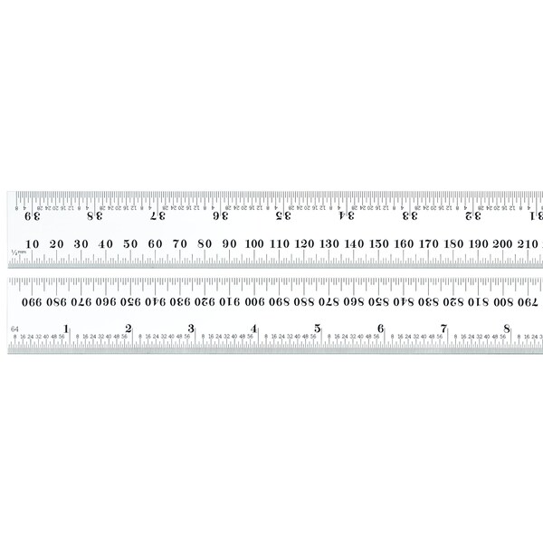 Starrett PRECISION RULE, IMPERIAL/METRIC MEASURING SYSTEM, GRADUATIONS #36 - 32NDS AND C636-1000 - main