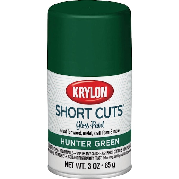 Krylon Short Cuts 3 Oz. High-Gloss Enamel Spray Paint Hunter Green SCS-047 - main