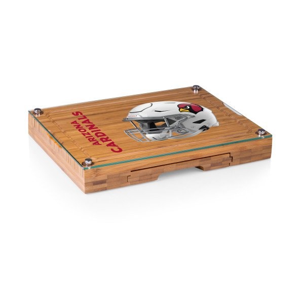 Picnic Time Family Of Brands NFL Arizona Cardinals - Concerto Glass Top Cheese Cutting Board & Tools Set 919-00-505-014-2 - main