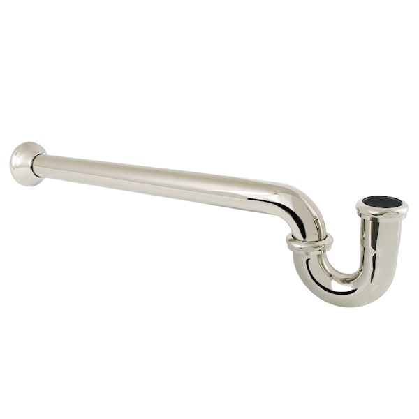 Kingston Brass 1-1/4, or 1-1/2 x 1-1/2 in. P-Trap with Bell Flange, 24 in. Length, 18 Gauge, Polished Nickel CC7246 - main