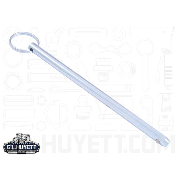 Huyett Detent Pin, Zinc Plated Medium Carbon Steel, 0.312 in Dia x 5.125 in Effective L x 0.317 in Hole Dia DTP-0312-5125 - main