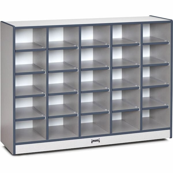 Jonti-Craft Rainbow Accents 25 Cubbie-Tray Mobile Storage, without Trays, Navy 0425JCWW112 - main