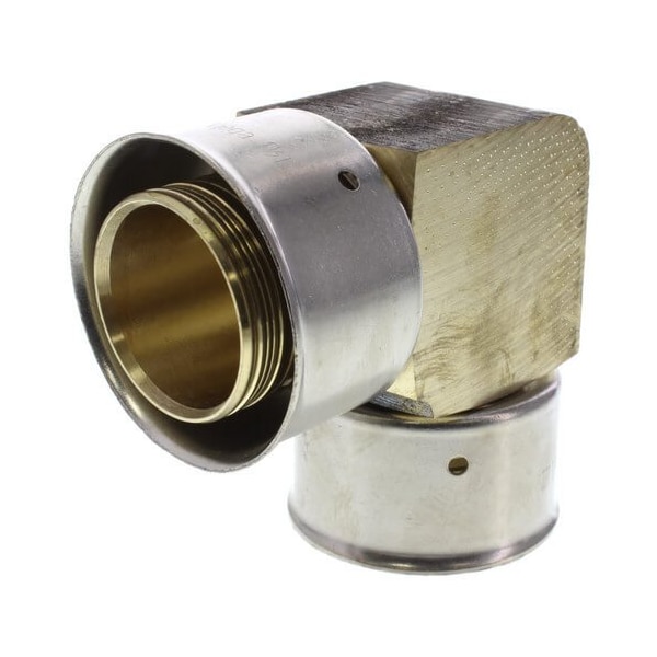 Viega PureFlow Press 90 elbow P1 1.5 P2 1.5 bronze 93580 - main