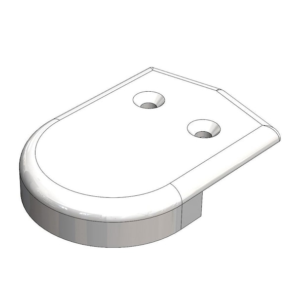 Taco Marine TACO 2in Rub Rail End Cap - White F90-0001WN - main