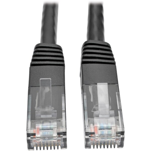 Eaton Tripp Lite Series Cat6 Gigabit Molded UTP Ethernet Cable RJ45 M/M, PoE, Black, 5 ft. 1.52 m N200-005-BK - main